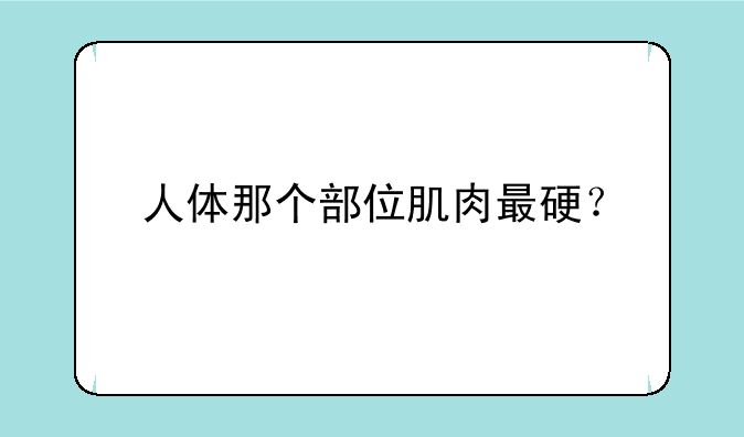 人体那个部位肌肉最硬？