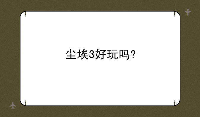 尘埃3好玩吗?